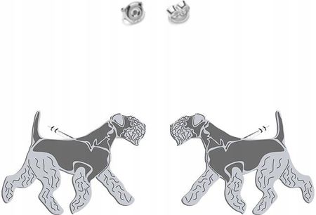 Mejk Jewellery Kolczyki Srebrne Lakeland Terrier 925