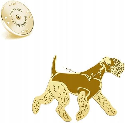 Mejk Jewellery Wpinka Złota Lakeland Terrier 925