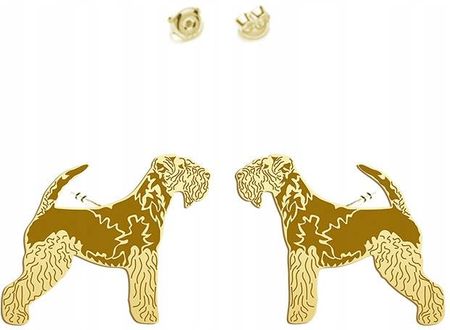 Mejk Jewellery Kolczyki Złote Lakeland Terrier 925