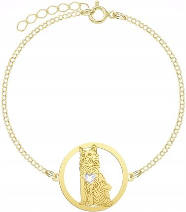 Mejk Jewellery Bransoletka Złota Kot Aphrodite Cat 925