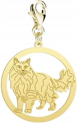 Mejk Jewellery Charms Złoty Kot Afrodyty 925