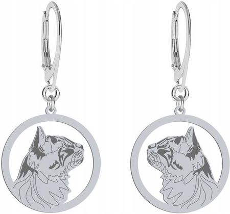 Mejk Jewellery Kolczyki Srebrne Kot Afrodyty 925