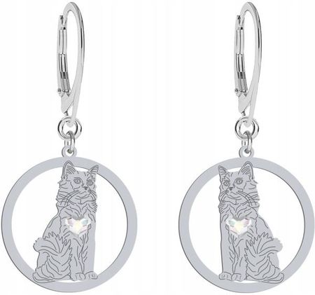 Mejk Jewellery Kolczyki Srebrne Aphrodite Cat 925