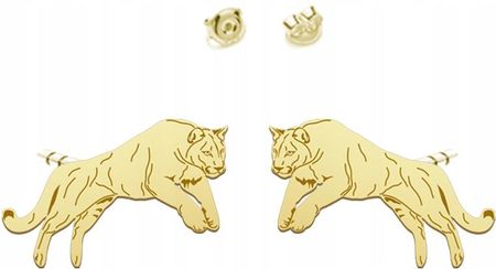 Mejk Jewellery Kolczyki Złote Puma 925