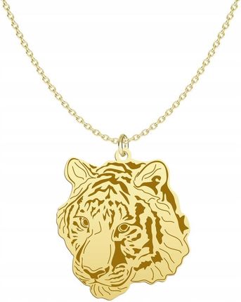 Mejk Jewellery Złoty Naszyjnik Tygrys 925 Łańcuszek