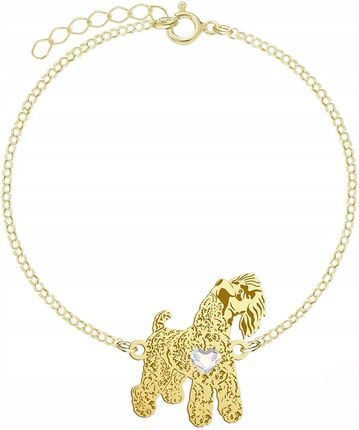 Mejk Jewellery Bransoletka Złota Z Kerry Blue Terrier 925