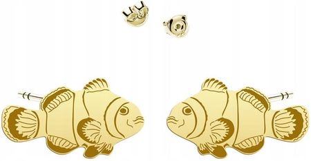 Mejk Jewellery Kolczyki Złote Ryba Błazenka 925