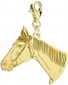 Mejk Jewellery Charms Złoty Koń Folblut 925