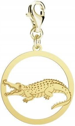 Mejk Jewellery Charms Złoty Krokodyl 925