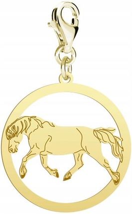 Mejk Jewellery Charms Złoty Z Koniem Haflinger 925