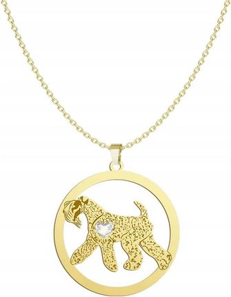 Mejk Jewellery Naszyjnik Złoty Z Kerry Blue Terrier 925