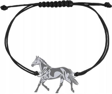 Mejk Jewellery Bransoletka Z Koniem Trakeńskim Srebro 925 Sznurek