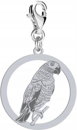 Mejk Jewellery Charms Srebrny Papuga Żako 925