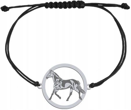 Mejk Jewellery Bransoletka Z Koniem Trakeńskim Srebro 925 Sznurek