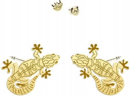 Mejk Jewellery Kolczyki Złote Gekon 925
