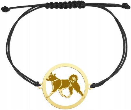 Mejk Jewellery Bransoletka Złota Karelski Pies Na Niedźwiedzie 925 Sznurek