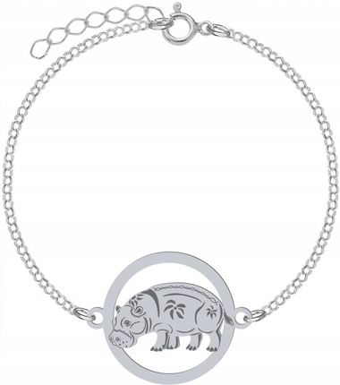 Mejk Jewellery Bransoletka Srebrna Hipopotam 925