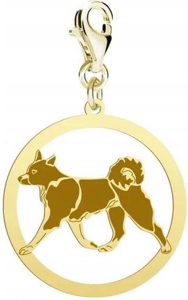 Mejk Jewellery Charms Złoty Karelian Bear Dog 925