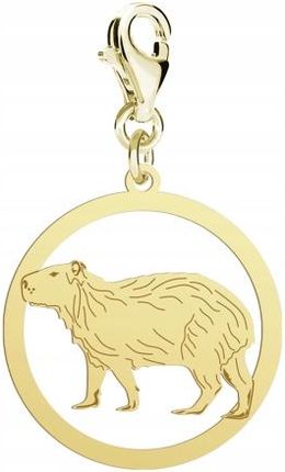 Mejk Jewellery Charms Złoty Kapibara 925