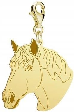 Mejk Jewellery Charms Złoty Koń Perszeron 925