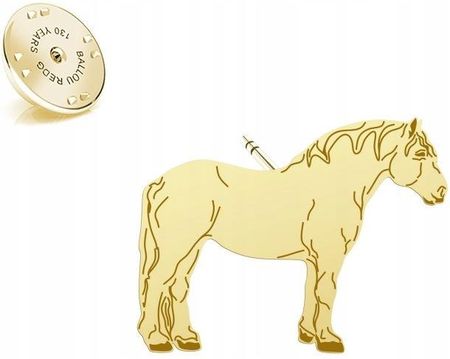 Mejk Jewellery Wpinka Złota Koń Perszeron 925