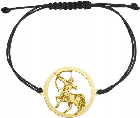 Mejk Jewellery Bransoletka Złota Centaur 925 Sznurek