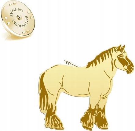 Mejk Jewellery Wpinka Złota Koń Belgijski 925