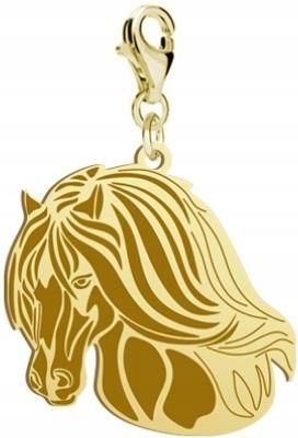 Mejk Jewellery Charms Złoty Vanner Koń Cygański 925