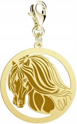 Mejk Jewellery Charms Złoty Koń Cygański Vanner 925