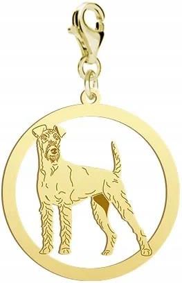 Mejk Jewellery Charms Złoty Z Irish Terrier 925