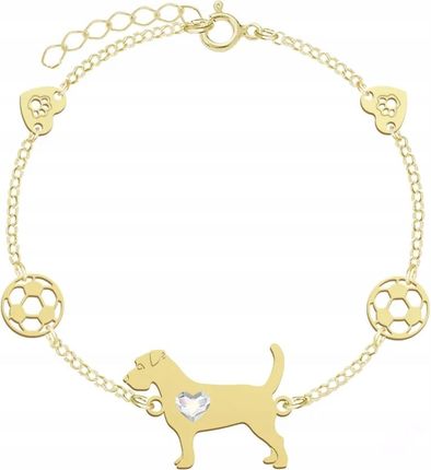 Mejk Jewellery Bransoletka Złota Z Jack Russell Terrier Szorstkowłosy 925