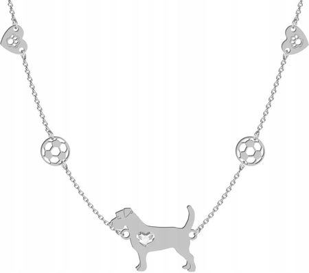 Mejk Jewellery Naszyjnik Srebrny Z Jack Russell Terrier Szorstkowłosy 925