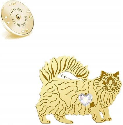 Mejk Jewellery Wpinka Złota Ragdoll Cat 925