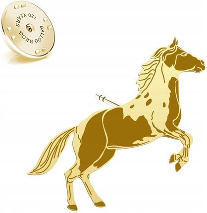 Mejk Jewellery Wpinka Złota American Paint Horse 925