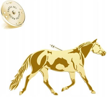 Mejk Jewellery Wpinka Złota American Paint Horse 925