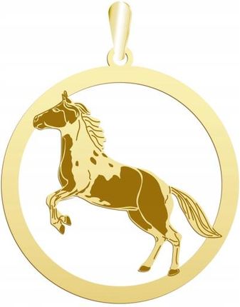Mejk Jewellery Zawieszka Złota Koń American Paint Horse 925