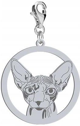Mejk Jewellery Charms Srebrny Kot Sphynx 925