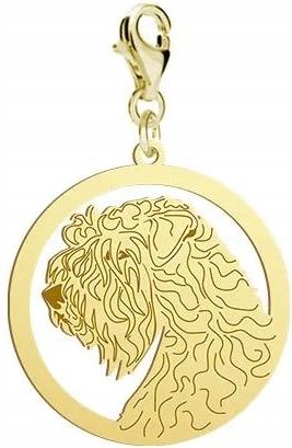 Mejk Jewellery Irish Soft-Coated Wheaten Terrier Złoty Charms 925 Na