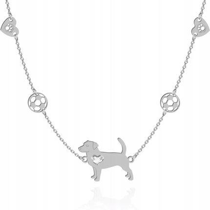 Mejk Jewellery Naszyjnik Srebrny Jack Russell Terrier Krótkowłosy 925