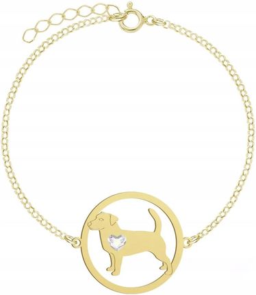Mejk Jewellery Złota Bransoletka Jack Russell Terrier Krótkowłosy 925