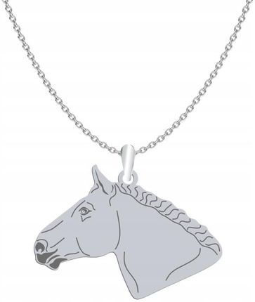 Mejk Jewellery Naszyjnik Srebrny Koń Belgijski 925