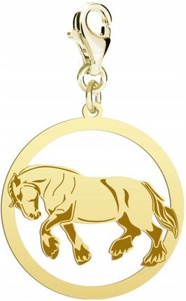 Mejk Jewellery Charms Złoty Koń Belgijski 925