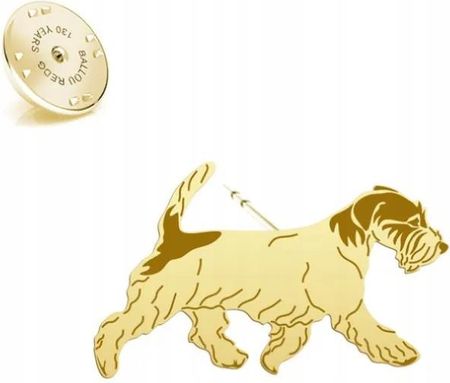 Mejk Jewellery Wpinka Złota Z Jack Russell Terrier Szorstkowłosy 925
