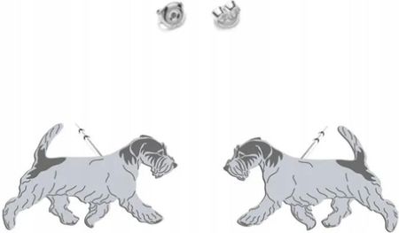 Mejk Jewellery Kolczyki Srebrne Z Jack Russell Terrier Szorstkowłosy 925