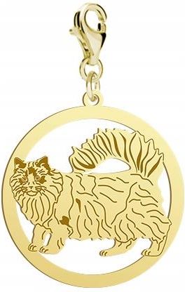 Mejk Jewellery Charms Złoty Ragdoll Cat 925