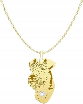 Mejk Jewellery Naszyjnik Złoty Z Irish Terrier 925 Łańcuszek