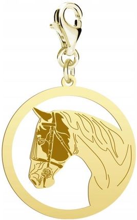 Mejk Jewellery Charms Złoty American Paint Horse 925