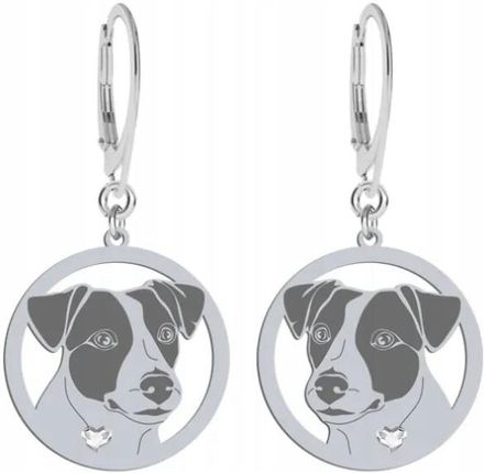Mejk Jewellery Kolczyki Z Jack Russell Terrier Krótkowłosy Srebro 925
