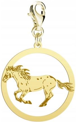 Mejk Jewellery Charms Złoty Koń Appaloosa 925