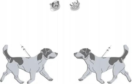 Mejk Jewellery Kolczyki Ze Srebra925 Jack Russell Terrier Krótkowłosy